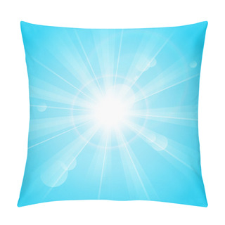 Personality  Sunny Rays Blue Pillow Covers