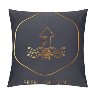 Personality  Arrow Golden Line Premium Logo Or Icon Pillow Covers