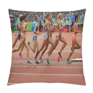 Personality  DecaNation International Outdoor Games On September 13, 2015 In Paris, France. Pillow Covers