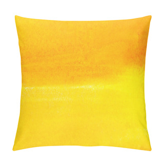 Personality  Top View Of Yellow Watercolor Spill With Copy Space  Pillow Covers