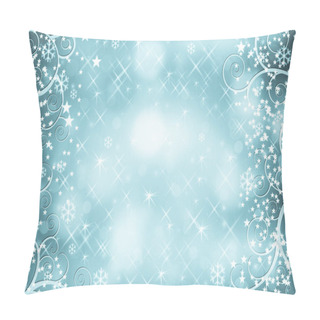 Personality  Beautiful Blurred Bokeh Lights For Christmas And New Year Celebration. Magical Abstract Glittery Backgroun With Falling Sparkling Stars And Snowflakes. Pillow Covers