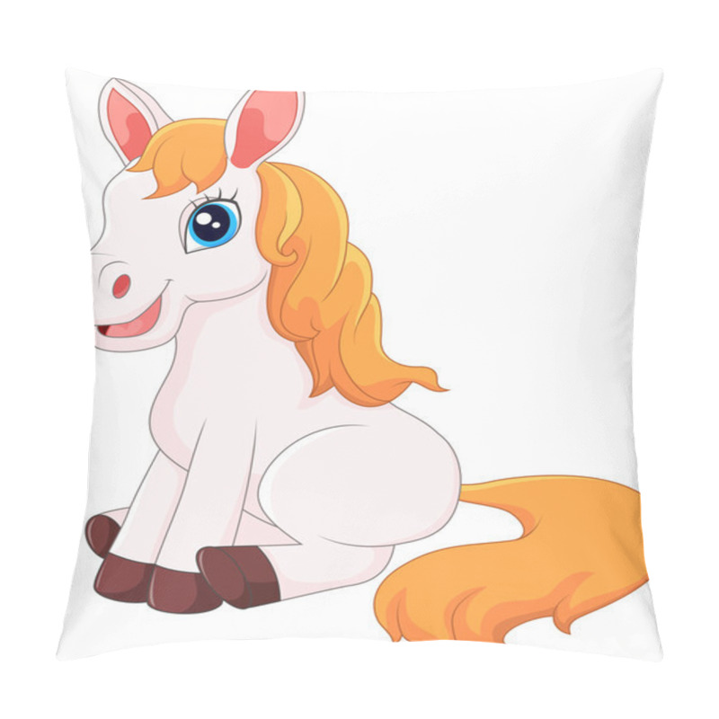 Personality  Cartoon Horse Sitting Pillow Covers