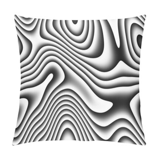 Personality  Abstract Curves - Parametric Curved Lines And Shapes 4k Seamless Background - Illustration Pillow Covers