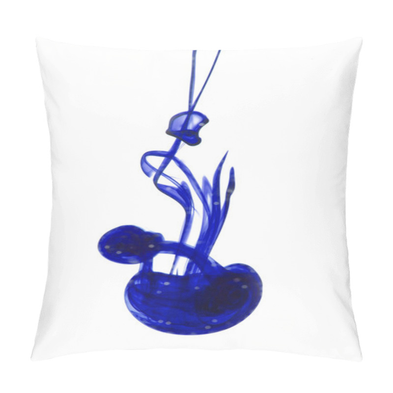 Personality  Blue And Violet Liquid In Water Making Abstract Forms  Pillow Covers