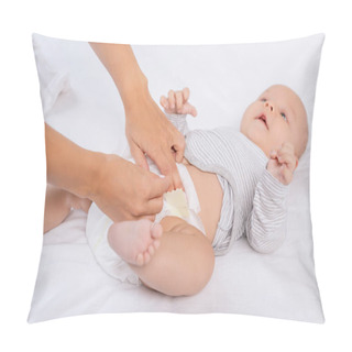 Personality  Mother Changing Babys Diaper Pillow Covers