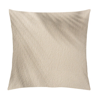 Personality  Top View Of Beige Sandy Background With Shadow And Copy Space Pillow Covers