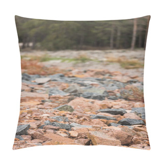 Personality  Red And Grey Granite Rocks Pillow Covers