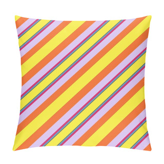 Personality  Colourful Diagonal Striped Seamless Pattern Background Suitable For Fashion Textiles, Graphics Pillow Covers