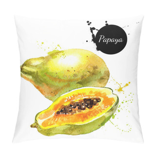 Personality  Watercolor Painting Fruits Papaya Pillow Covers