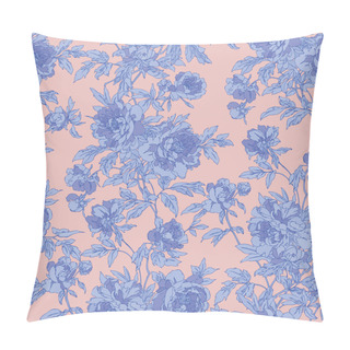 Personality  Seamless Peonies Pattern Pillow Covers