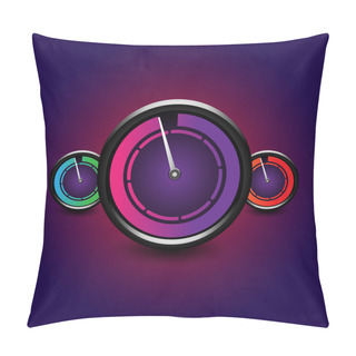 Personality  Set Of Vector Speedometers Pillow Covers