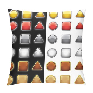 Personality  Metallic Buttons Pillow Covers