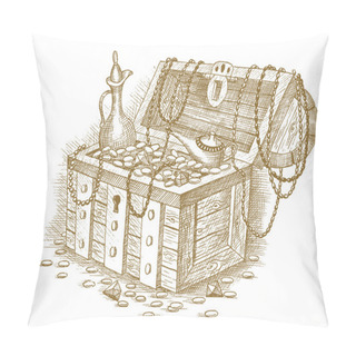 Personality  Treasure Chest Drawn By Hand Pillow Covers