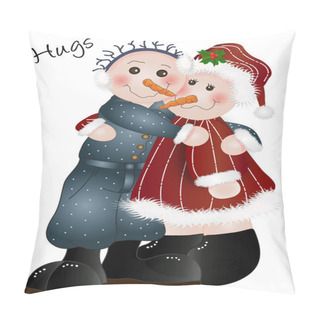 Personality  Hugs ~ Snow Couple Pillow Covers