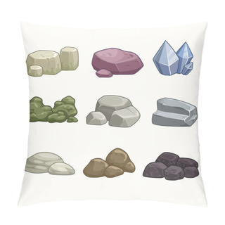 Personality  Cartoon Stones And Minerals Pillow Covers