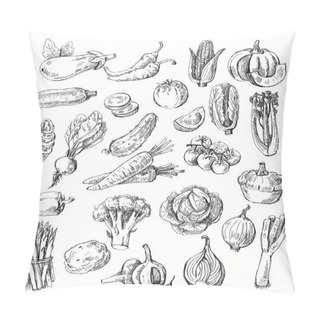 Personality  Hand Drawn Vegetable Pillow Covers