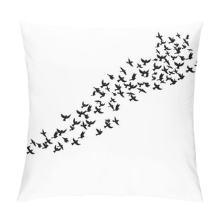 Personality  Vector Flying Birds Silhouettes Pillow Covers
