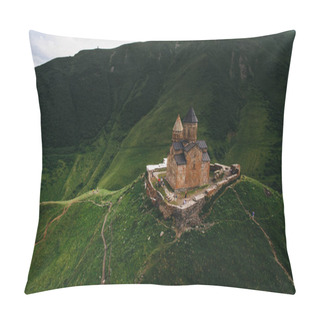 Personality  Old Castle In Green Mountains Pillow Covers