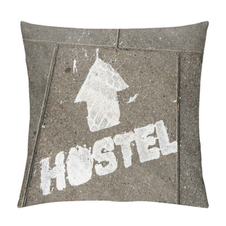 Personality  Hostel Sign On The Ground Pillow Covers