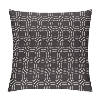 Personality  Vector Seamless Geometric Pattern. Stylish Abstract Background. Repeating Interwoven Chain Lines Design. Pillow Covers