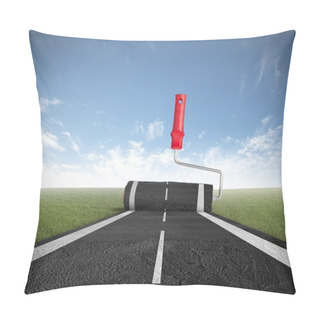 Personality  Painting The Road Pillow Covers