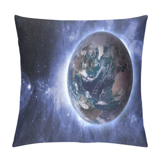 Personality  Planet Earth With Glow Circuit In Outer Galaxy Space. Elements Of This Image Furnished By NASA F Pillow Covers