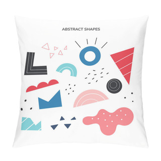 Personality  Abstract Geometric Shapes Collection. Vector Hand Drawn Various Shapes And Doodle Objects For Design. Abstract Contemporary Modern Style Set. Trendy Colorful Illustration. Stamp Texture. Pillow Covers