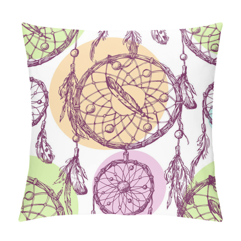 Personality  illustration of dreamcatcher pillow covers