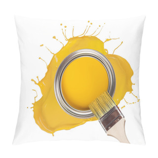 Personality  Yellow Paint Pillow Covers