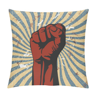 Personality  Gesture Of Hand In A Vector Grunge Pillow Covers