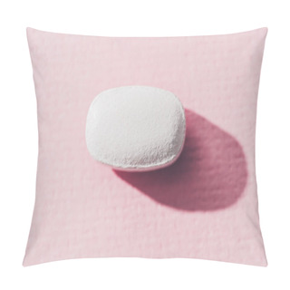 Personality  Close Up View Of Medicine On Pink Surface Pillow Covers