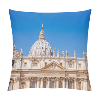 Personality  Beautiful St. Peter's Basilica Under Blue Sky, Vatican, Italy Pillow Covers
