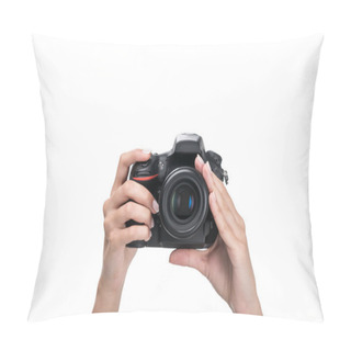 Personality  Photographer Taking Photo On Camera Pillow Covers