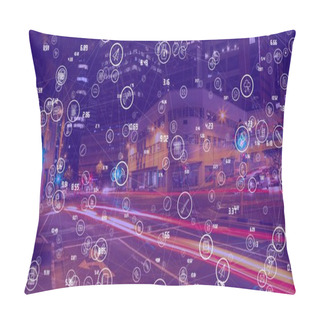 Personality  Night City With Connectors Pillow Covers