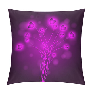 Personality  Vector Abstract Background With Hearts. Pillow Covers