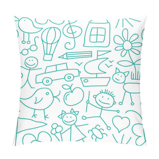 Personality  Seamless Kid Pattern Or Background Pillow Covers