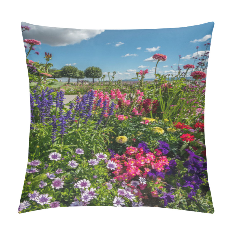 Personality  Colorful Flower Bed With Different Colors In Summer Pillow Covers