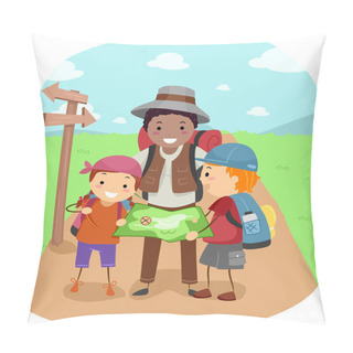 Personality  Camping Map Pillow Covers
