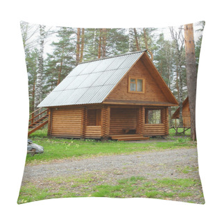 Personality  Wooden Small House In A Wood Pillow Covers