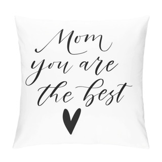 Personality  Happy Mothers Day. Lettering Composition With Floral Doodle Elements. Pillow Covers
