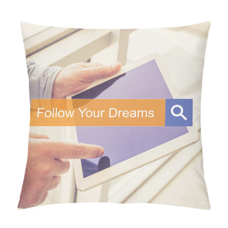 Personality  Man Using Tablet  Pillow Covers