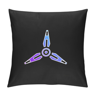 Personality  Blades Blue Gradient Vector Icon Pillow Covers