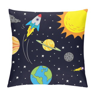 Personality  Space Journey Theme Pillow Covers