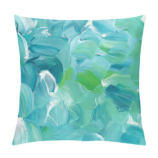 Personality  Turquoise Paint Texture. Pillow Covers