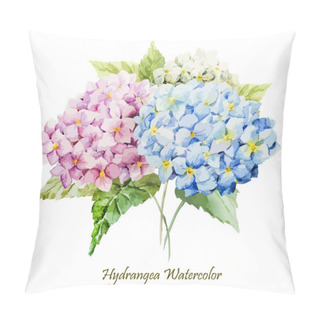 Personality  Watercolor Hydrangea Flowers Bouquet Pillow Covers