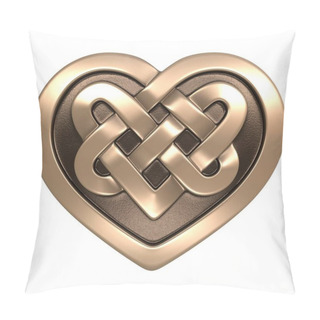 Personality  Gold Celtic Heart Pillow Covers