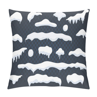 Personality  Snow Caps Snowballs And Drifts Isolated Pillow Covers