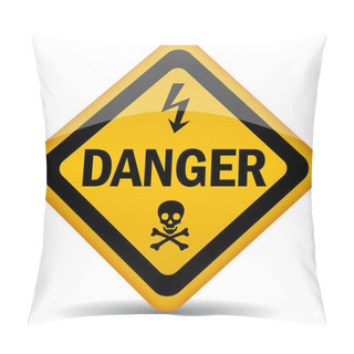 Personality  Vector Danger Warning Sign Pillow Covers