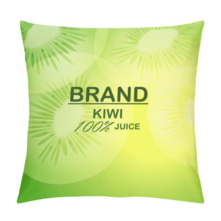 Personality  Natural Kiwi Juice Concept Background, Realistic Style Pillow Covers