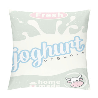Personality  Yogurt Label, Poster Pillow Covers
